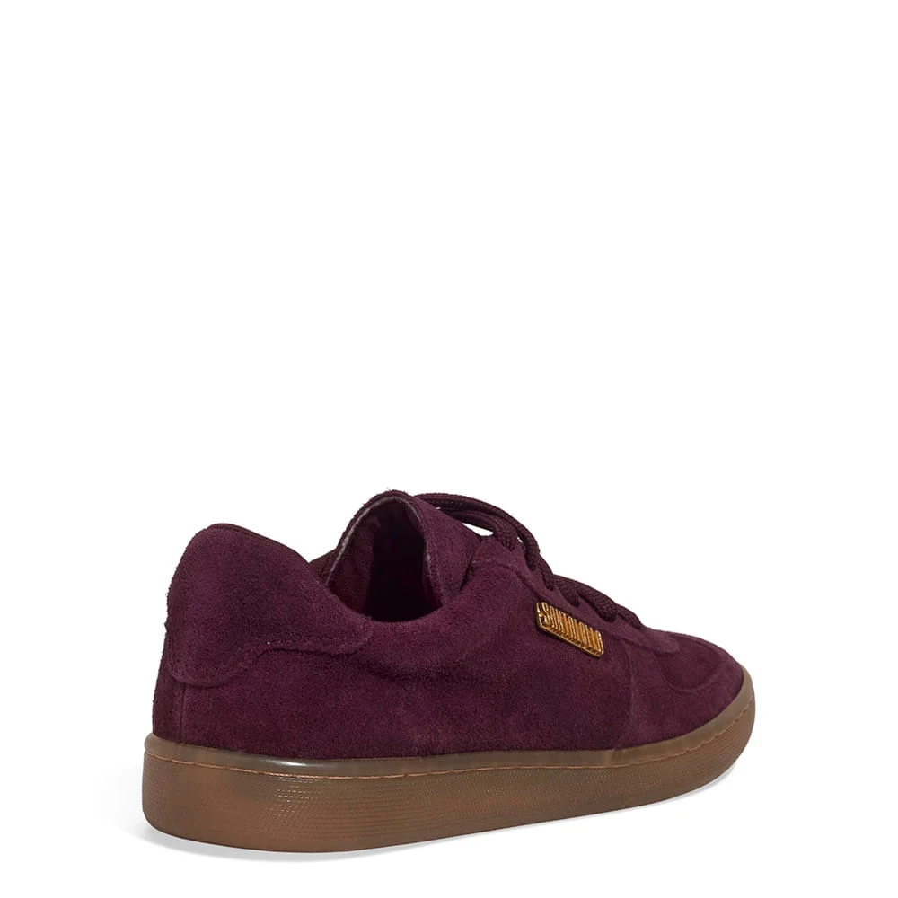 Tênis Couro Camurça Roxo Berry - vista 3 de 4