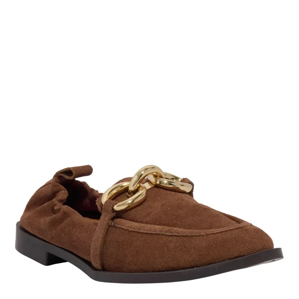 Mocassim Couro Camurça Marrom Terracota - vista 2 de 4