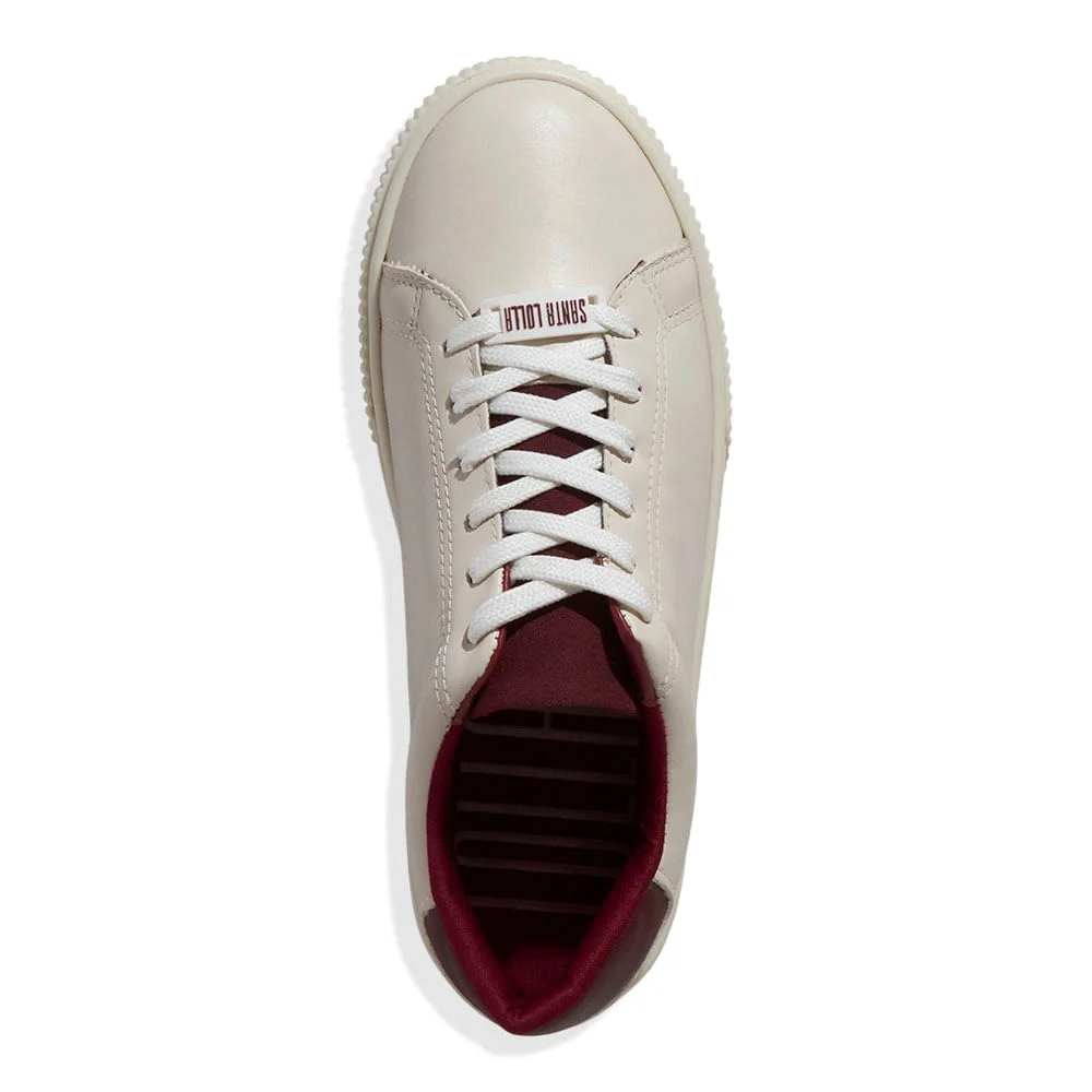 Tênis Napa Soft Off White e Vermelho - vista 4 de 4