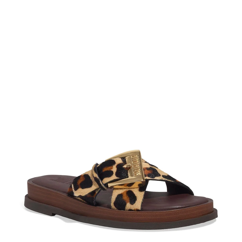 Papete Couro Pelo Fivela Maxi Animal Print Onça - vista 2 de 6