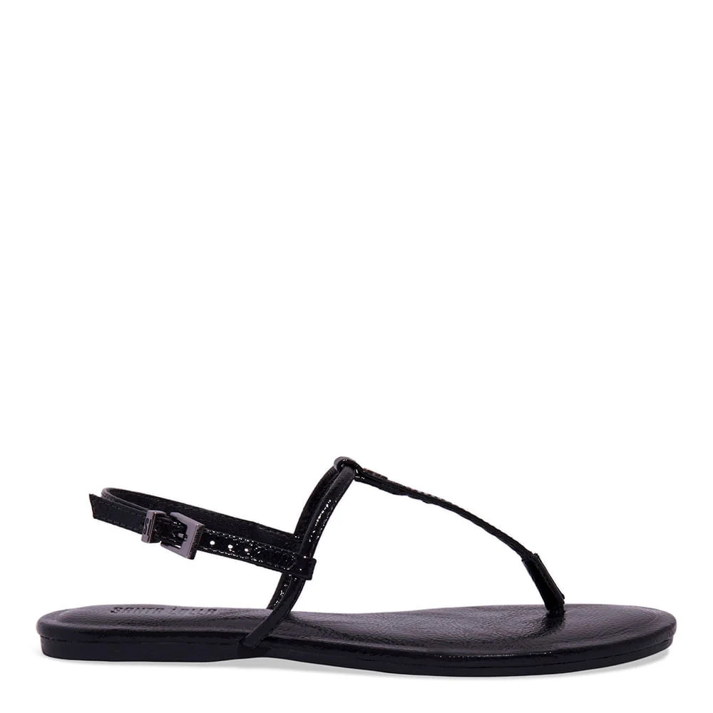 Rasteira Thong Verniz Wetting Preta - vista 1 de 4