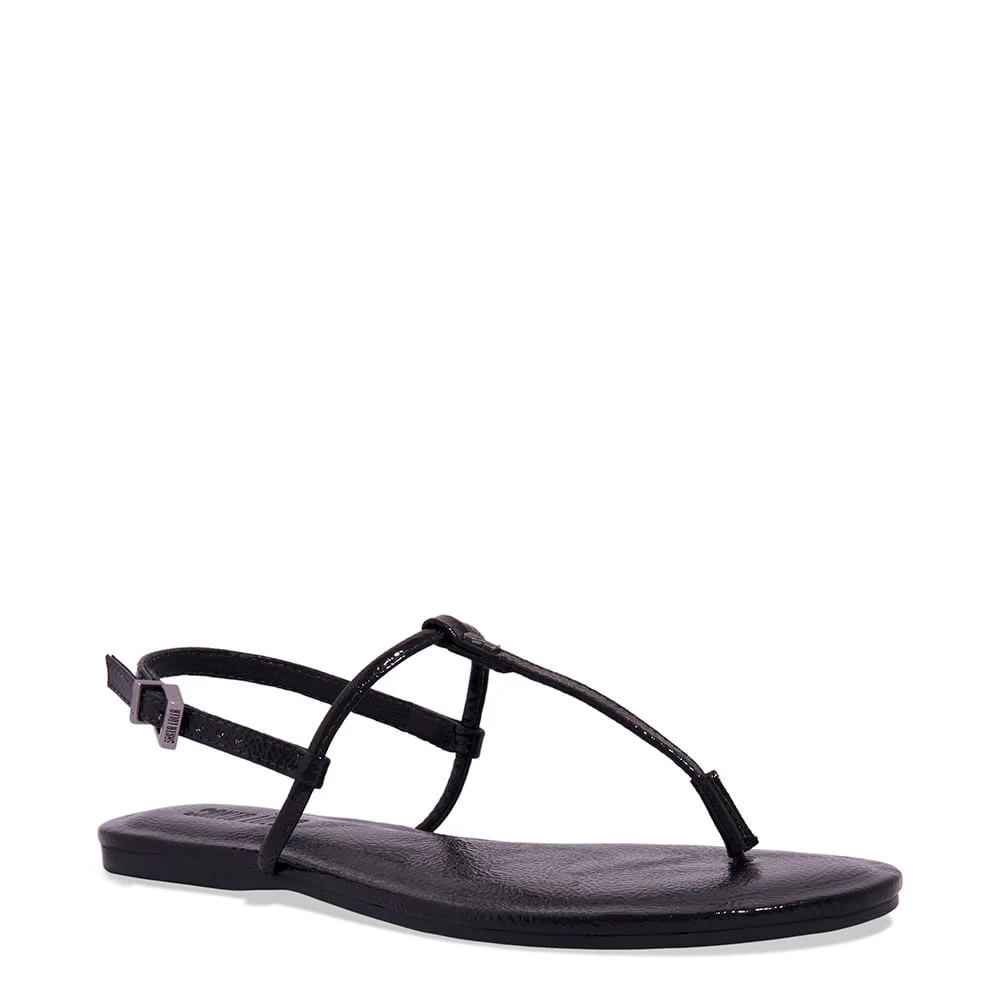 Rasteira Thong Verniz Wetting Preta - vista 2 de 4
