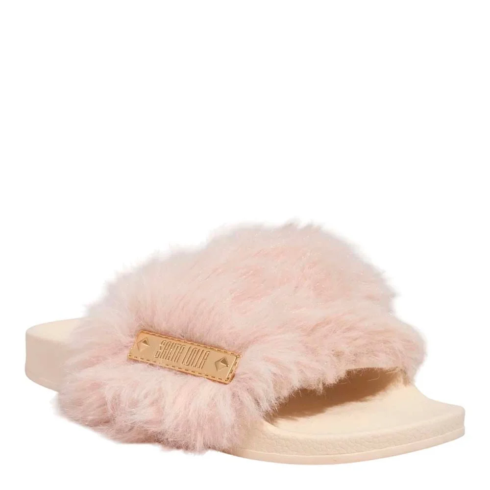 Chinelo Slid Pelinho Borracha Off White - vista 2 de 4