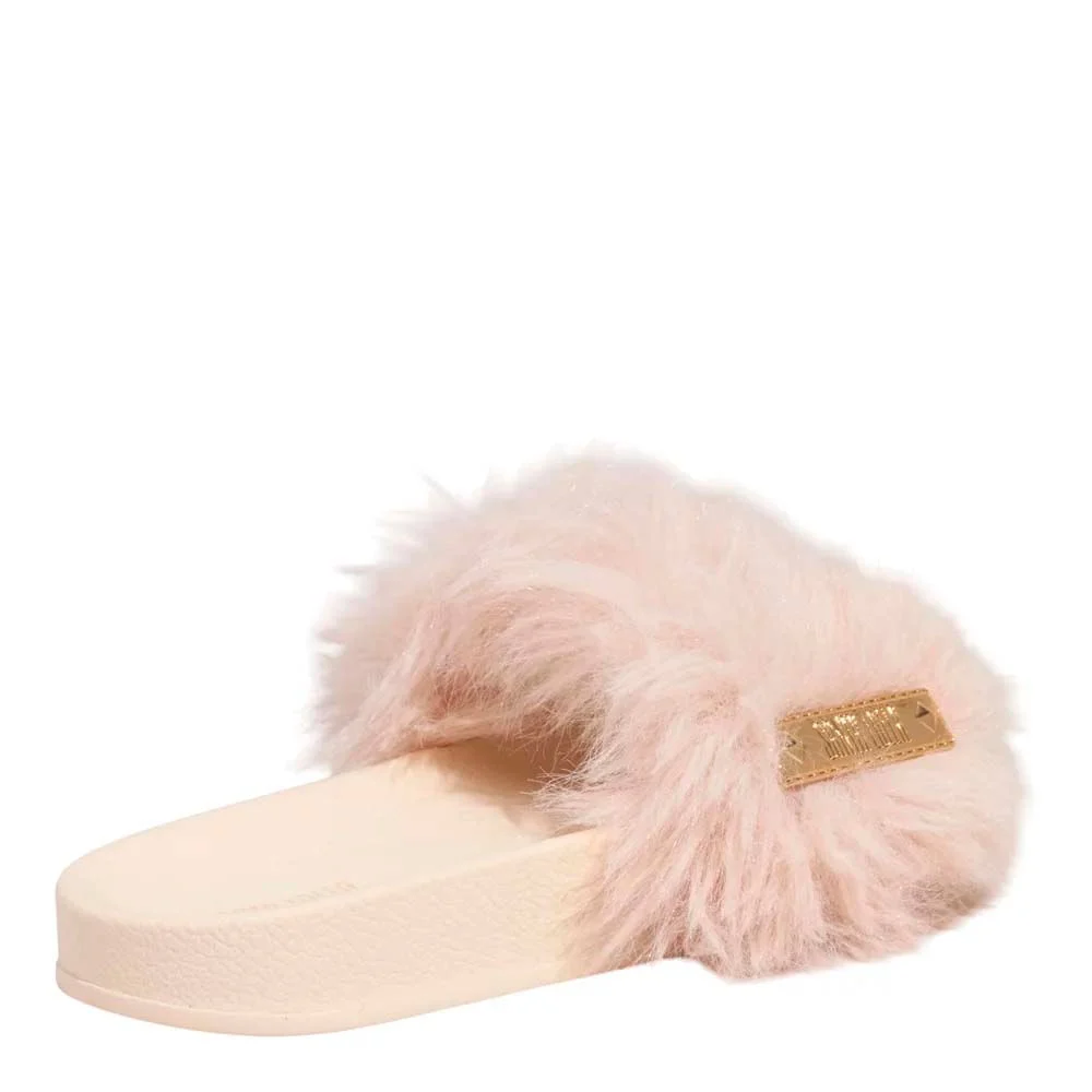 Chinelo Slid Pelinho Borracha Off White - vista 3 de 4