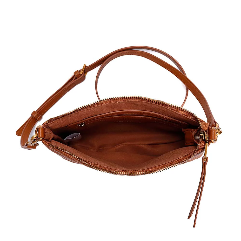 Bolsa Clutch Soft Caramelo Alça Transversal - vista 7 de 7
