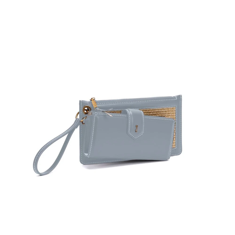 Kit Carteira e Clutch Soft Azul Acqua - vista 2 de 5