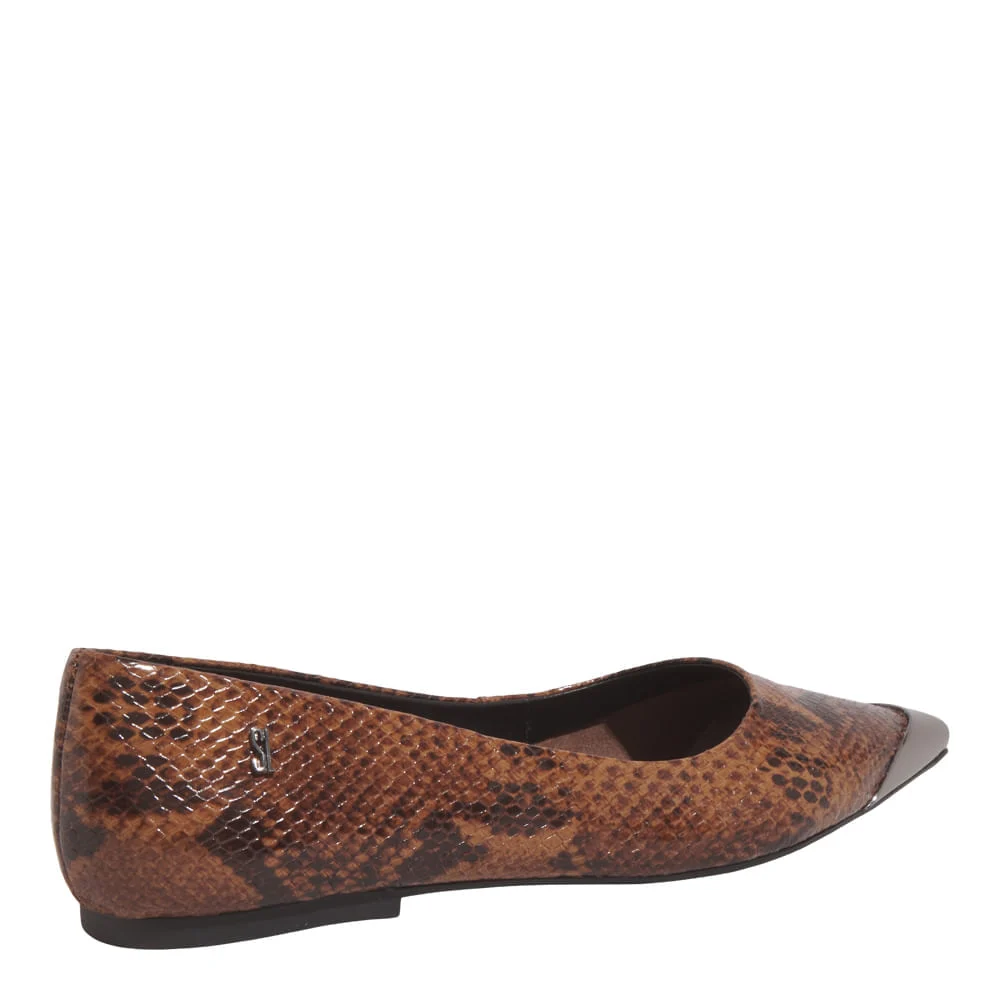 Sapatilha Animal Print Cobra Bico Fino Metal - vista 3 de 6
