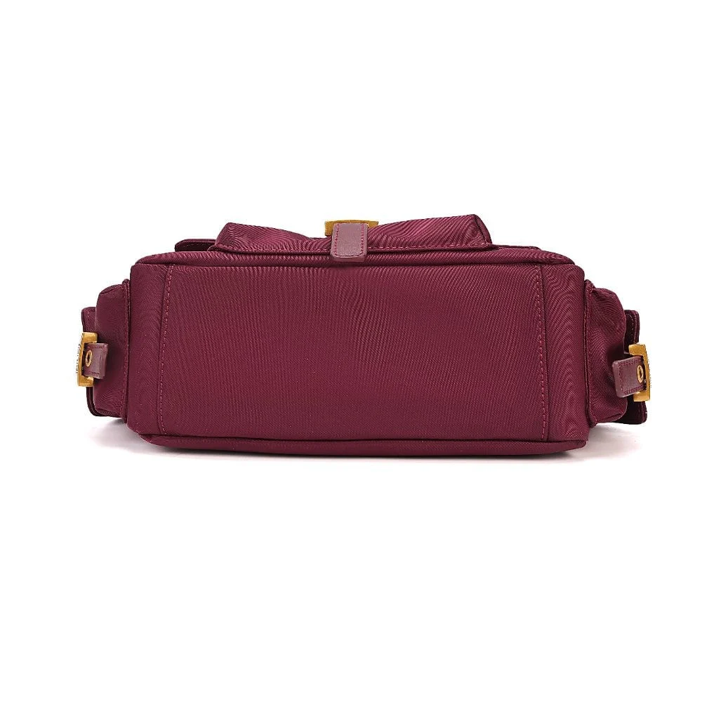 Bolsa Nylon Média Roxo Berry Fivela Transversal - vista 7 de 9