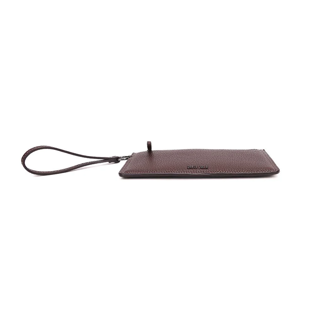 Clutch Pequena Floater Marrom Alça De Mão - vista 6 de 7
