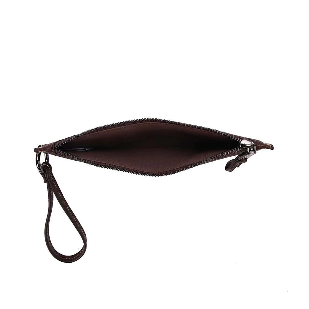 Clutch Pequena Floater Marrom Alça De Mão - vista 7 de 7