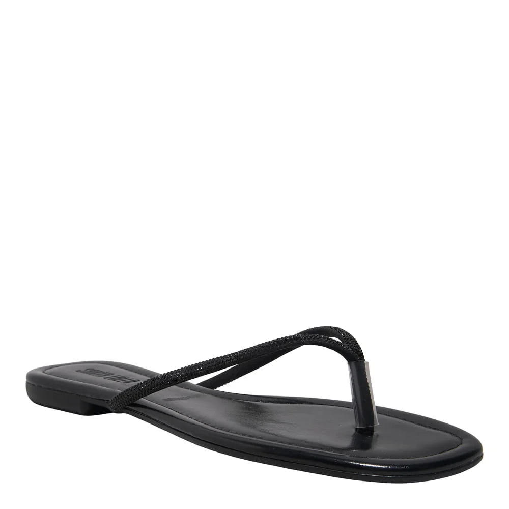 Rasteira Slim Napa Pu Preto Brilho - vista 2 de 5