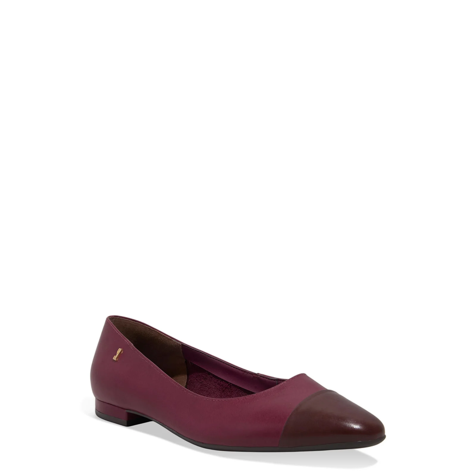 Sapatilha Couro Nobre Soft Bico Fino Roxo Beterraba - vista 2 de 5