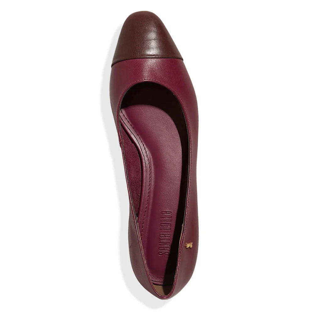 Sapatilha Couro Nobre Soft Bico Fino Roxo Beterraba - vista 4 de 5