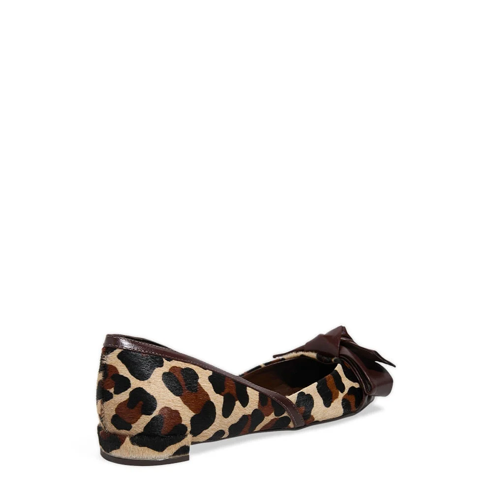 Sapatilha Laço Couro Pelo Animal Print Onça - vista 4 de 6