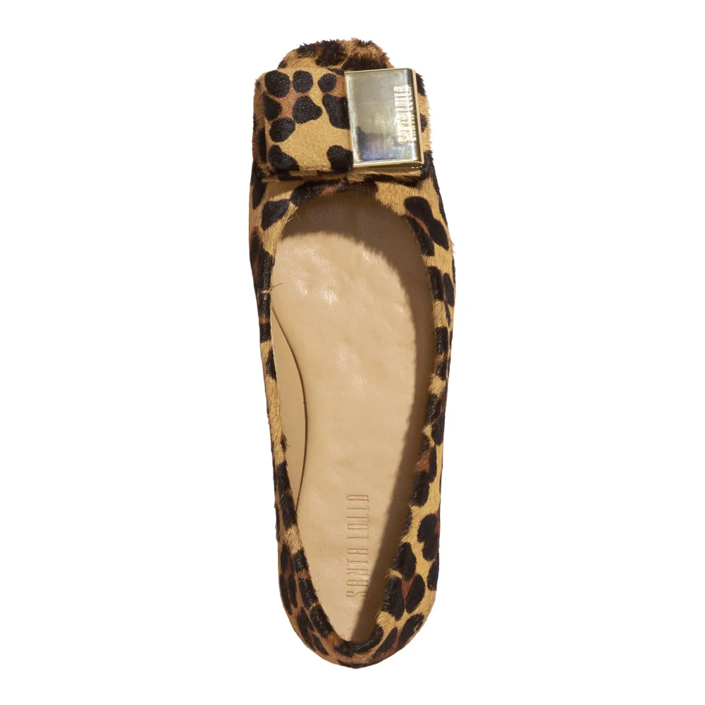 Sapatilha Couro Pelo Estampa Animal Print Onça - vista 4 de 6