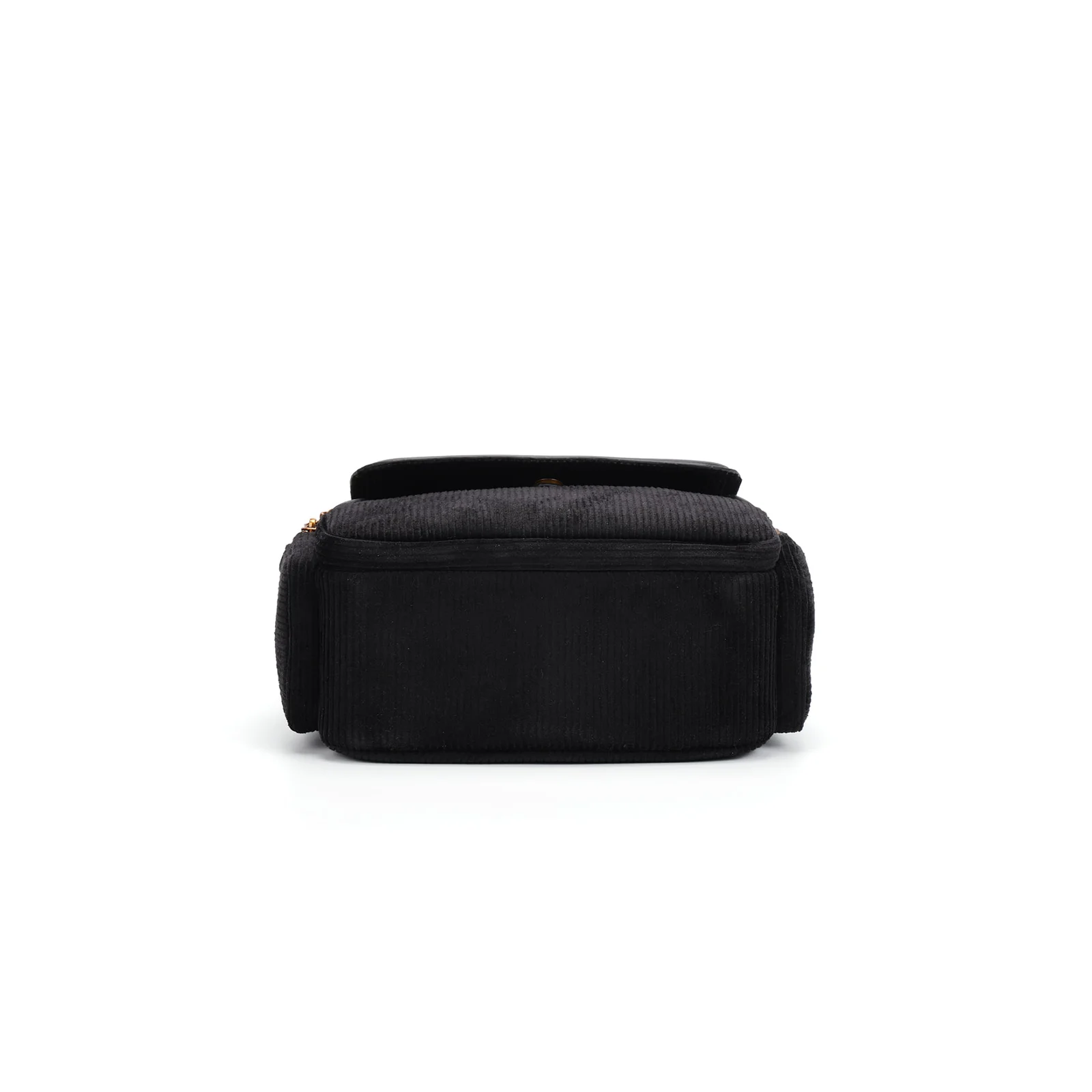 Bolsa Média Veludo Cotelê Transversal Preto - vista 4 de 6