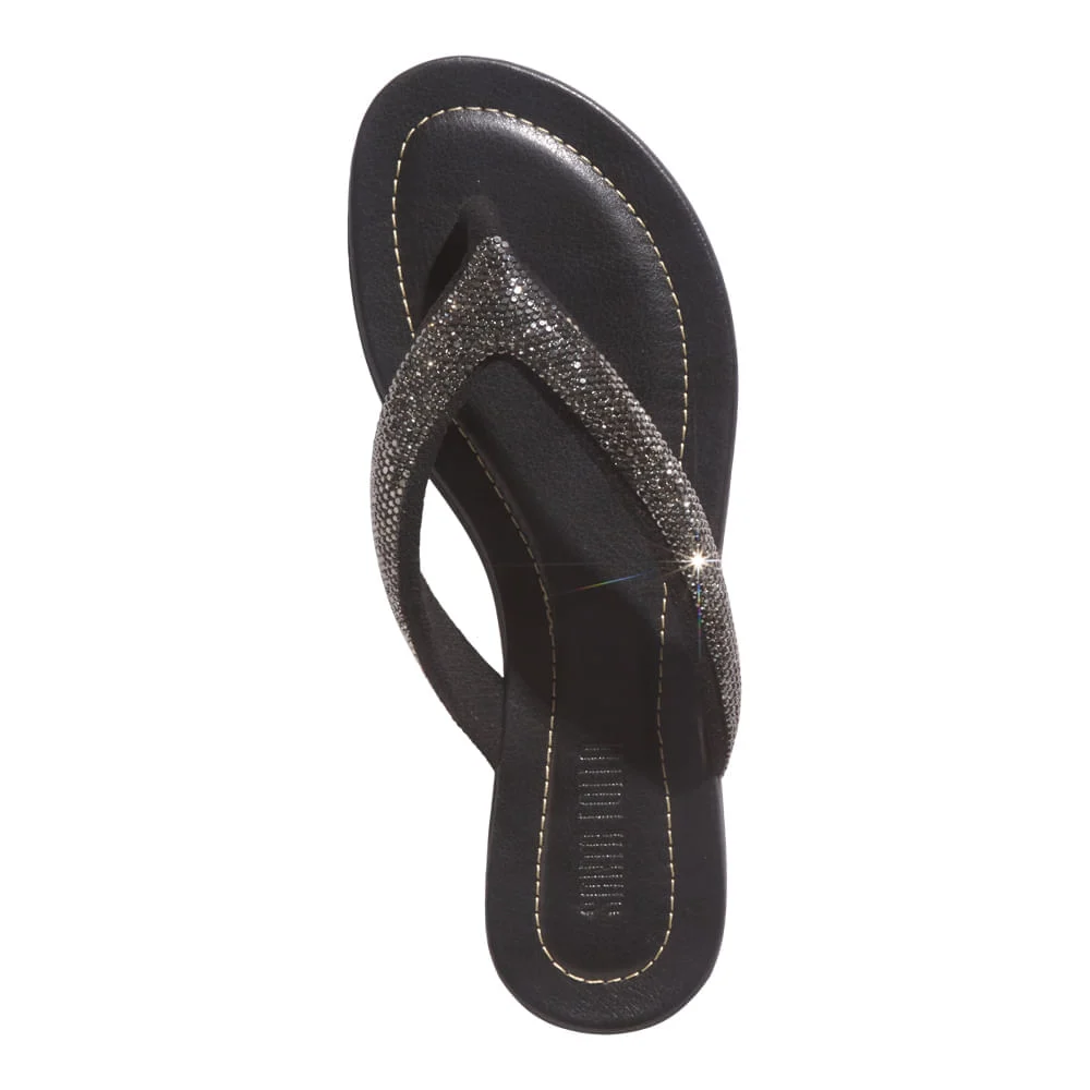 Rasteira Malha Cristal Preto Jet - vista 4 de 5