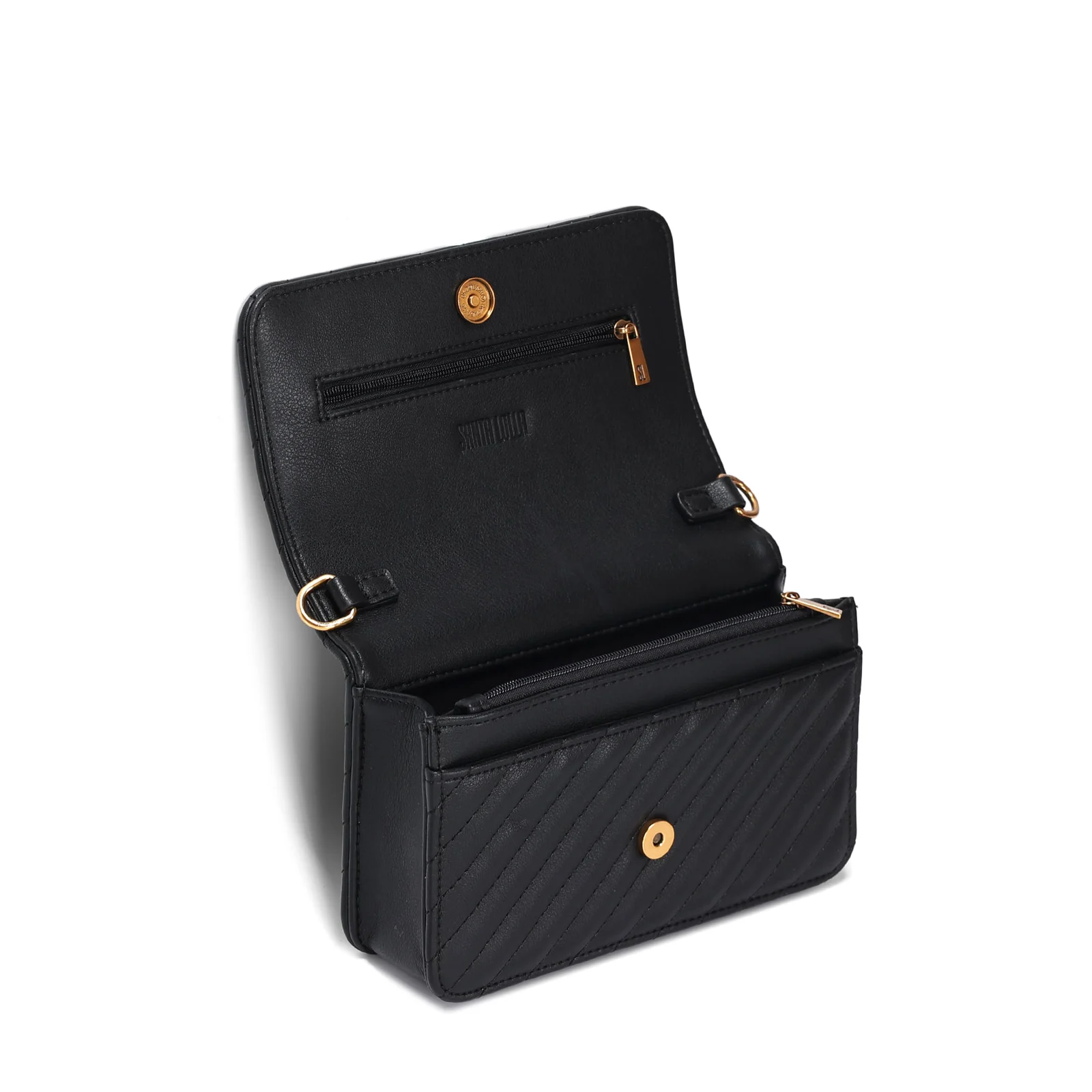 Bolsa Pequena Soft Matelassê Alça Corrente Preta - vista 3 de 3