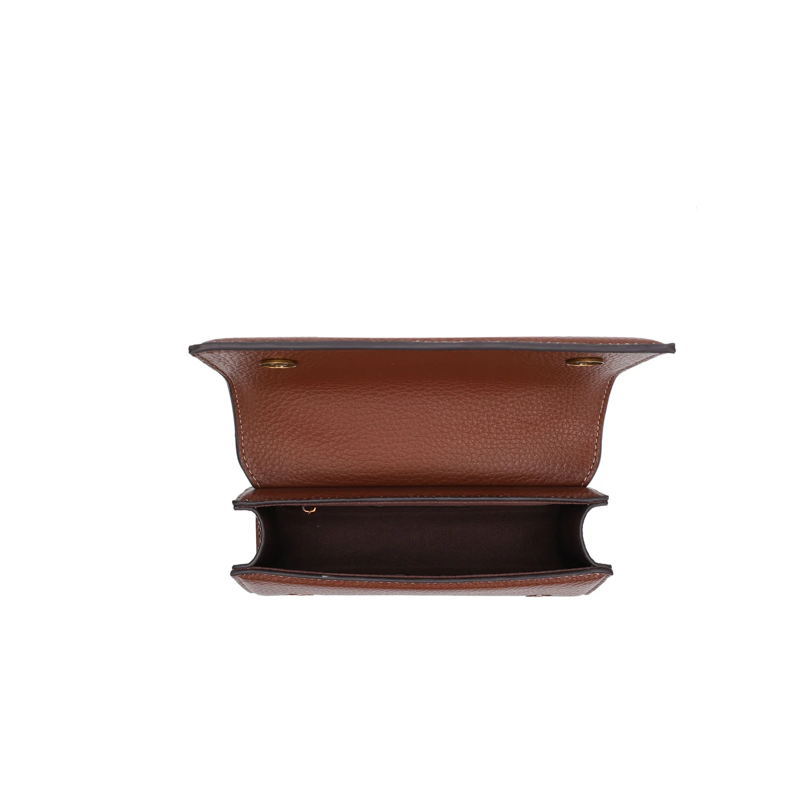 Bolsa Pequena Floater Estruturada Marrom Terracota - vista 5 de 5