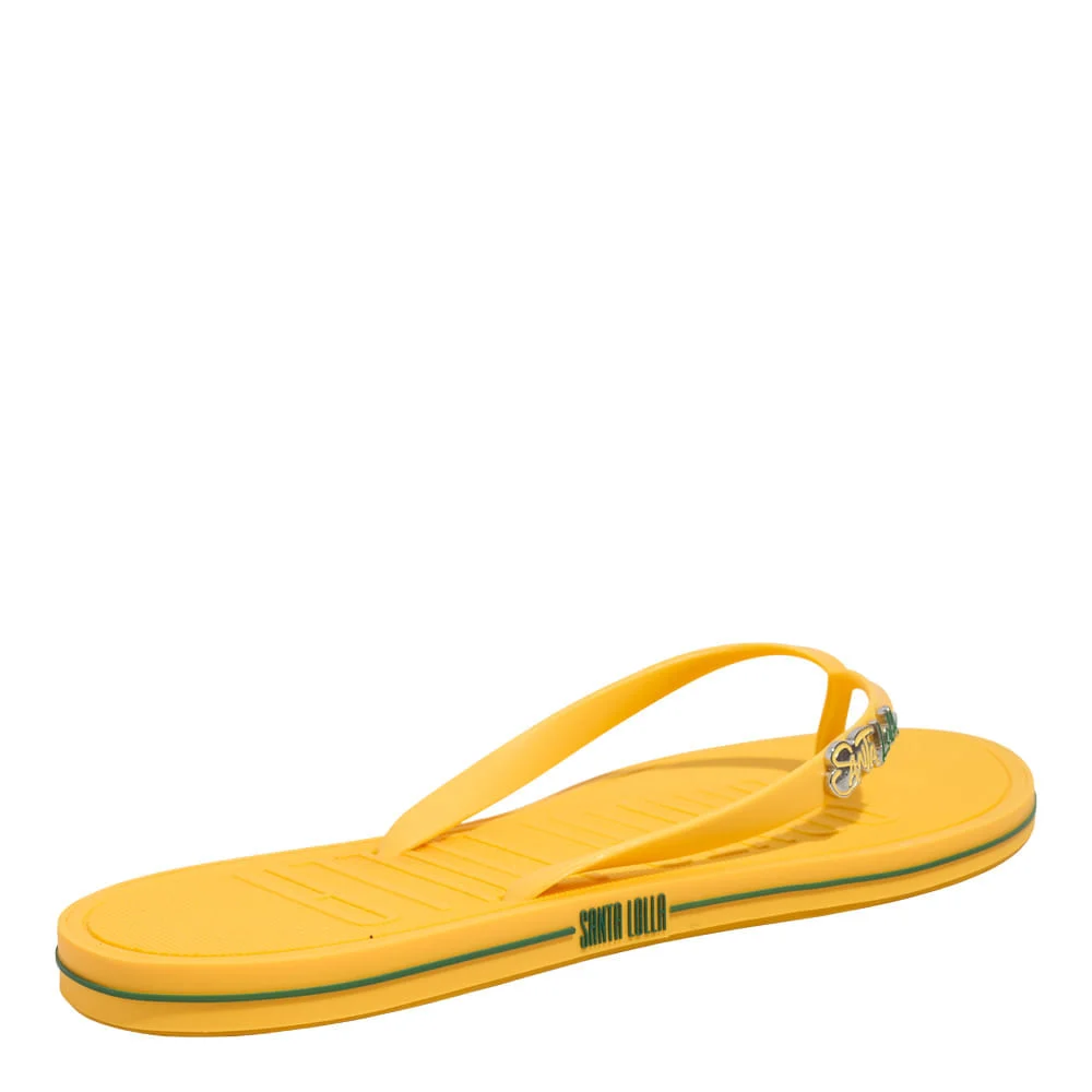 Chinelo Flip Flop Brasil Borracha Amarelo - vista 3 de 6