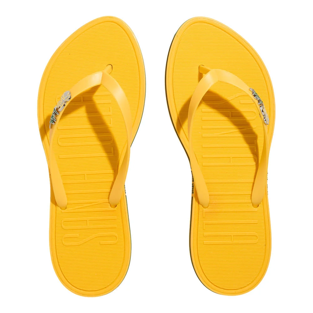 Chinelo Flip Flop Brasil Borracha Amarelo - vista 6 de 6
