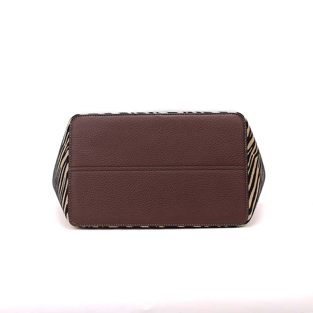 Bolsa Shopper Palha Zebra Animal Print Alça Dupla - vista 7 de 8