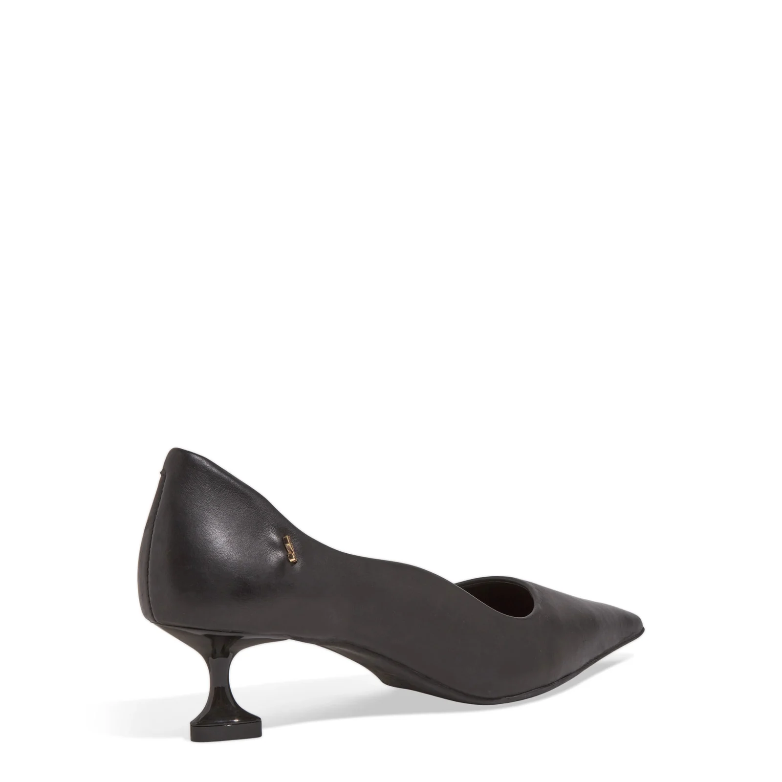 Scarpin Couro Pelica Salto Baixo Taça Preto - vista 3 de 3