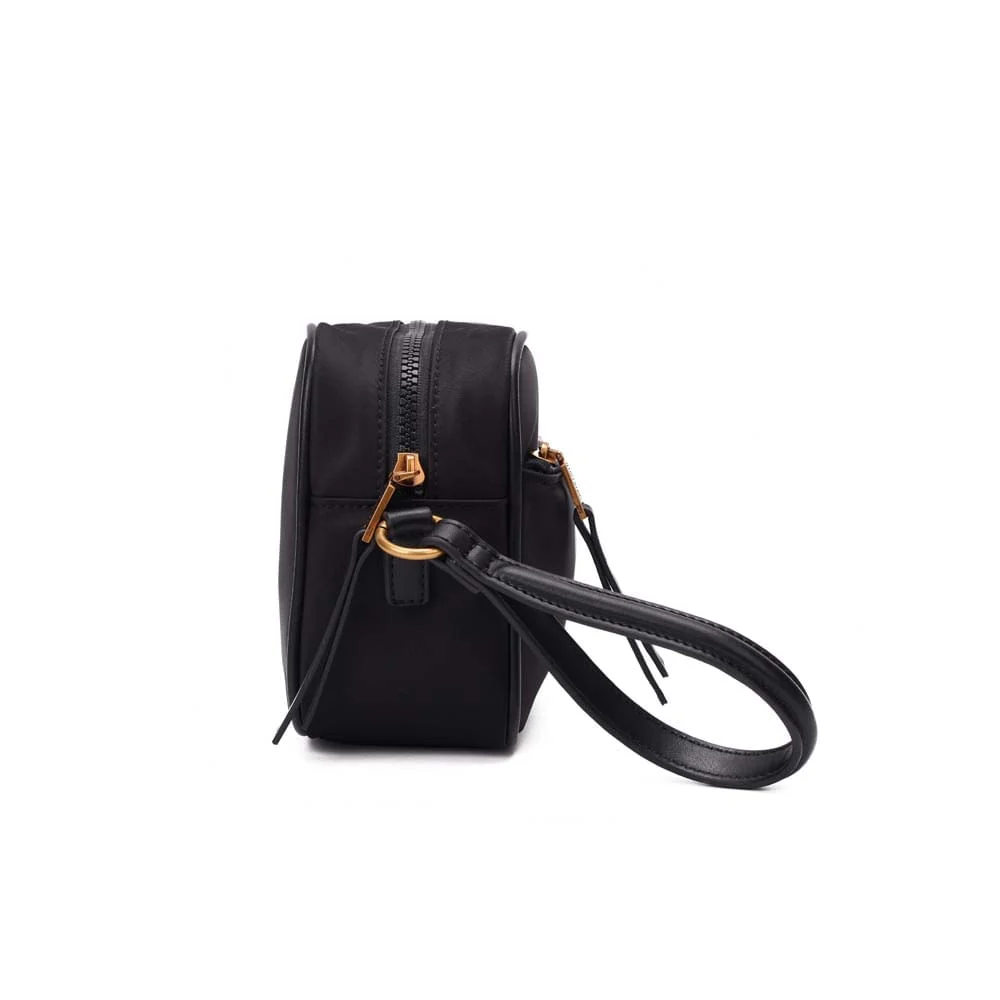 Necessaire Média Nylon Preta Alça De Mão - vista 4 de 7
