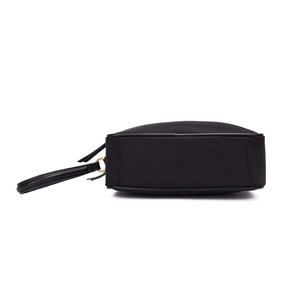 Necessaire Média Nylon Preta Alça De Mão - vista 6 de 7