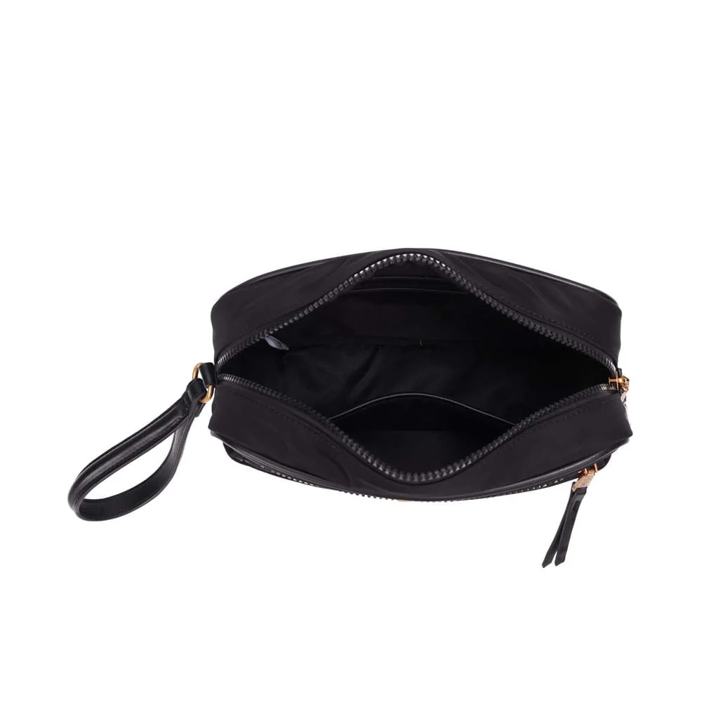 Necessaire Média Nylon Preta Alça De Mão - vista 7 de 7