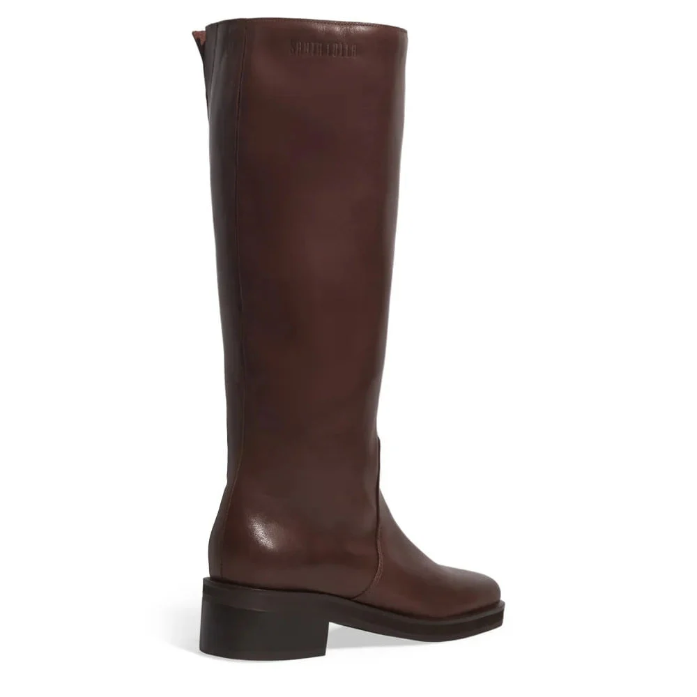 Bota Montaria Couro Marrom Cocoa Cano Alto - vista 3 de 3