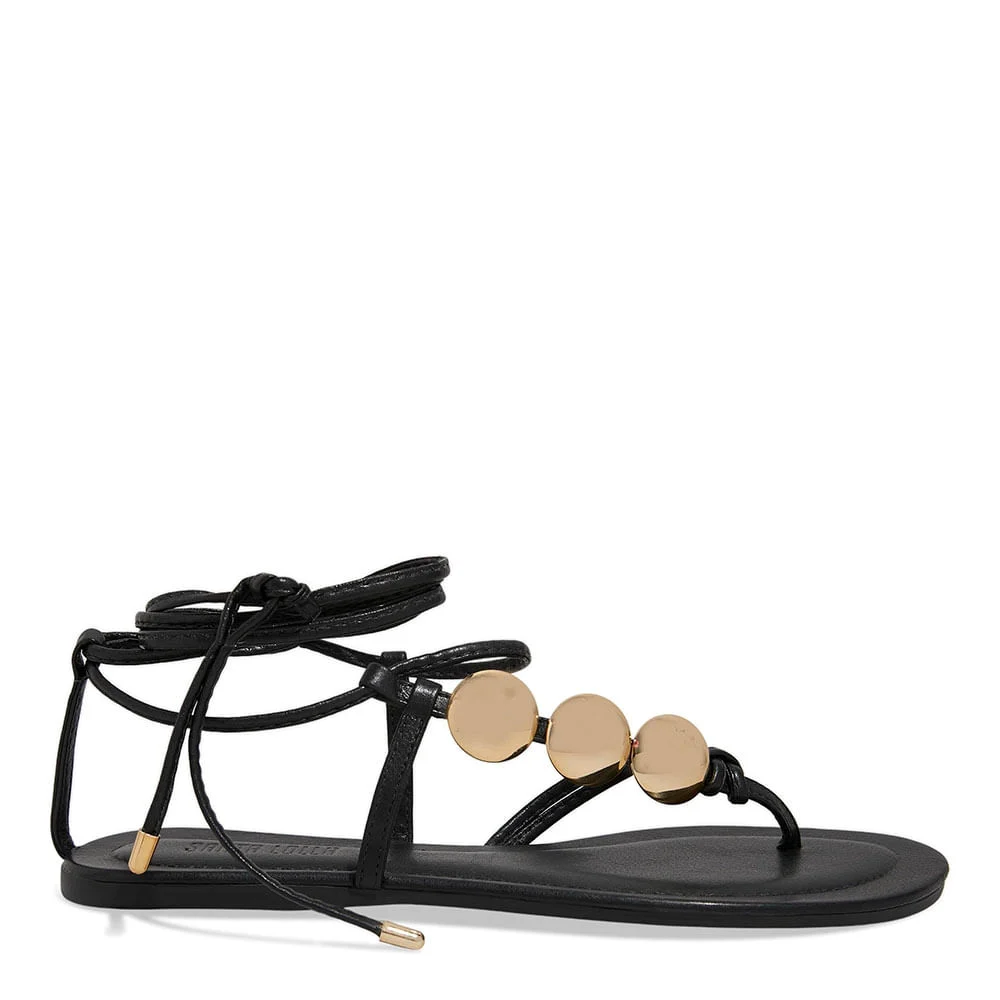 Rasteira Amarração Tachas Napa Soft Preto - vista 1 de 6