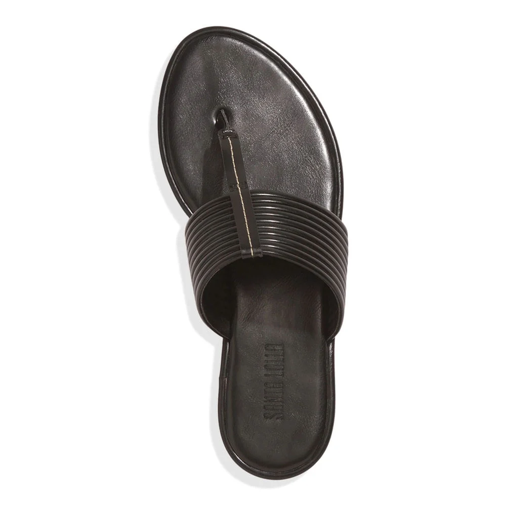 Rasteira Thong Napa Madri Preto - vista 4 de 5