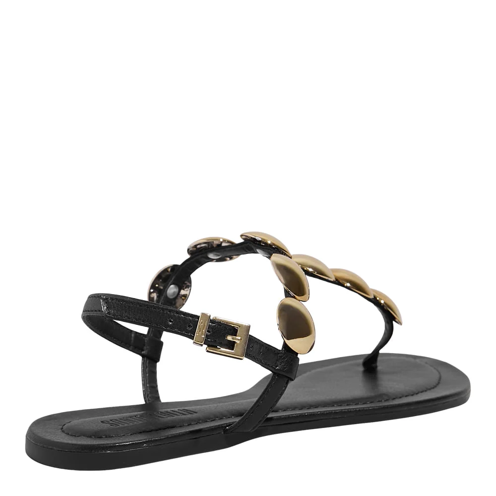 Rasteira Napa Soft Preto - vista 3 de 4
