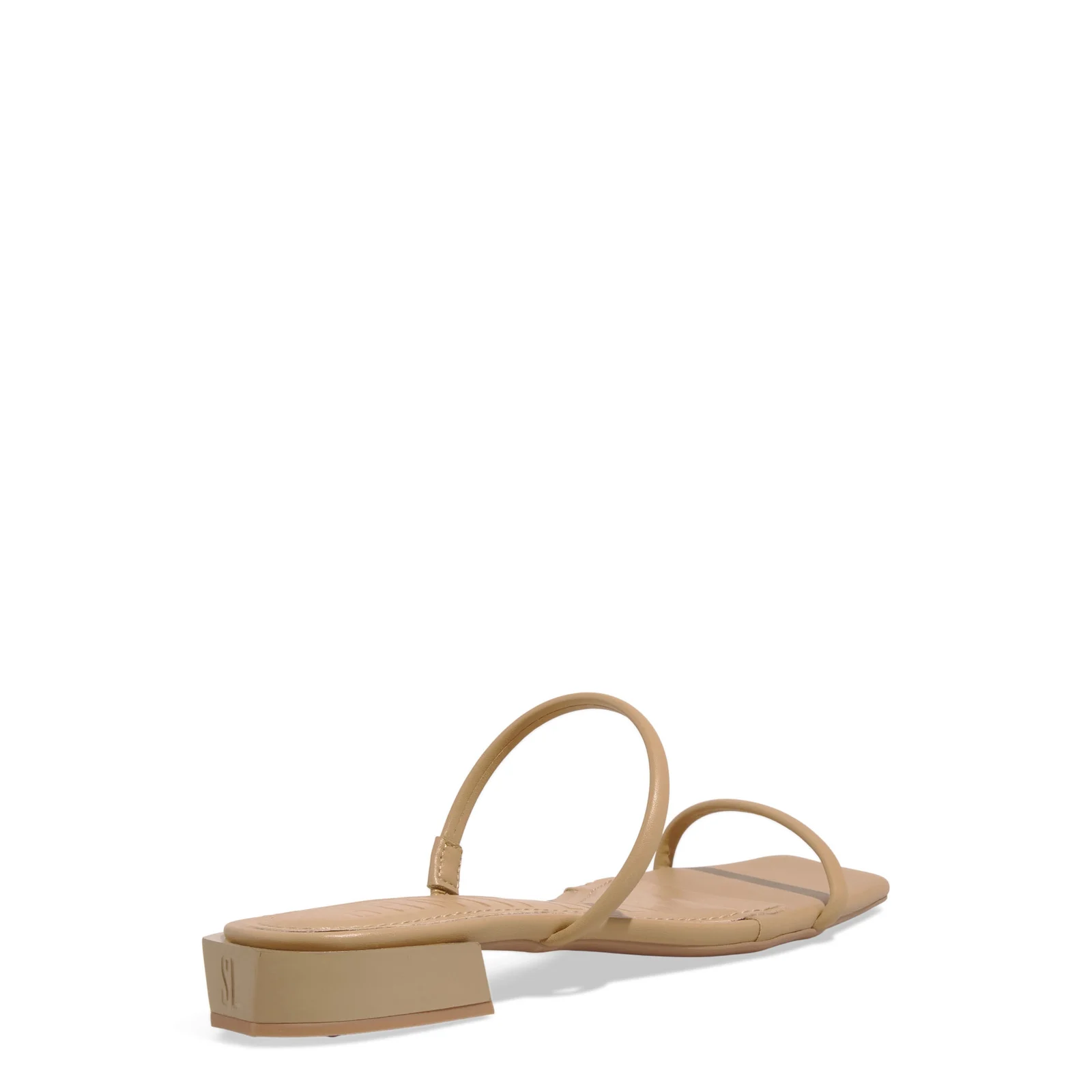 Rasteira Napa Soft Bico Quadrado Bege - vista 3 de 5