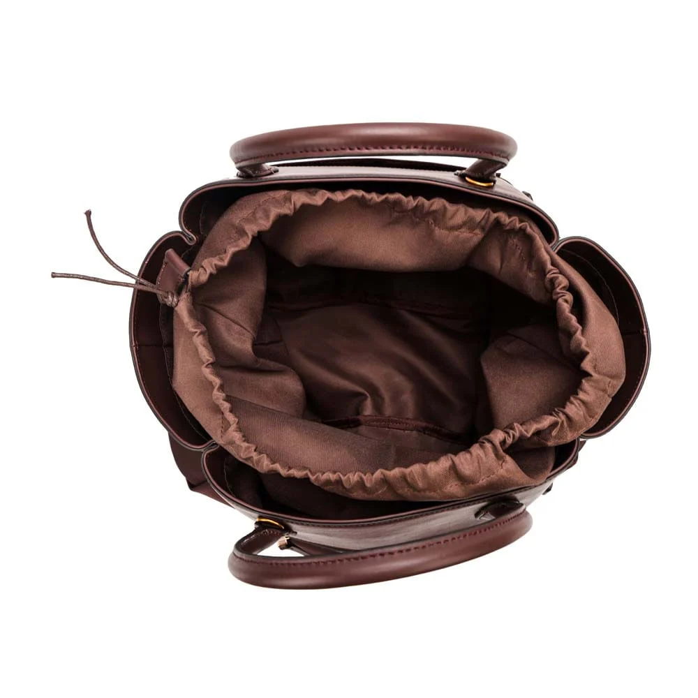 Bolsa Tote Grande Nylon Marrom Dark Alça Dupla - vista 8 de 8