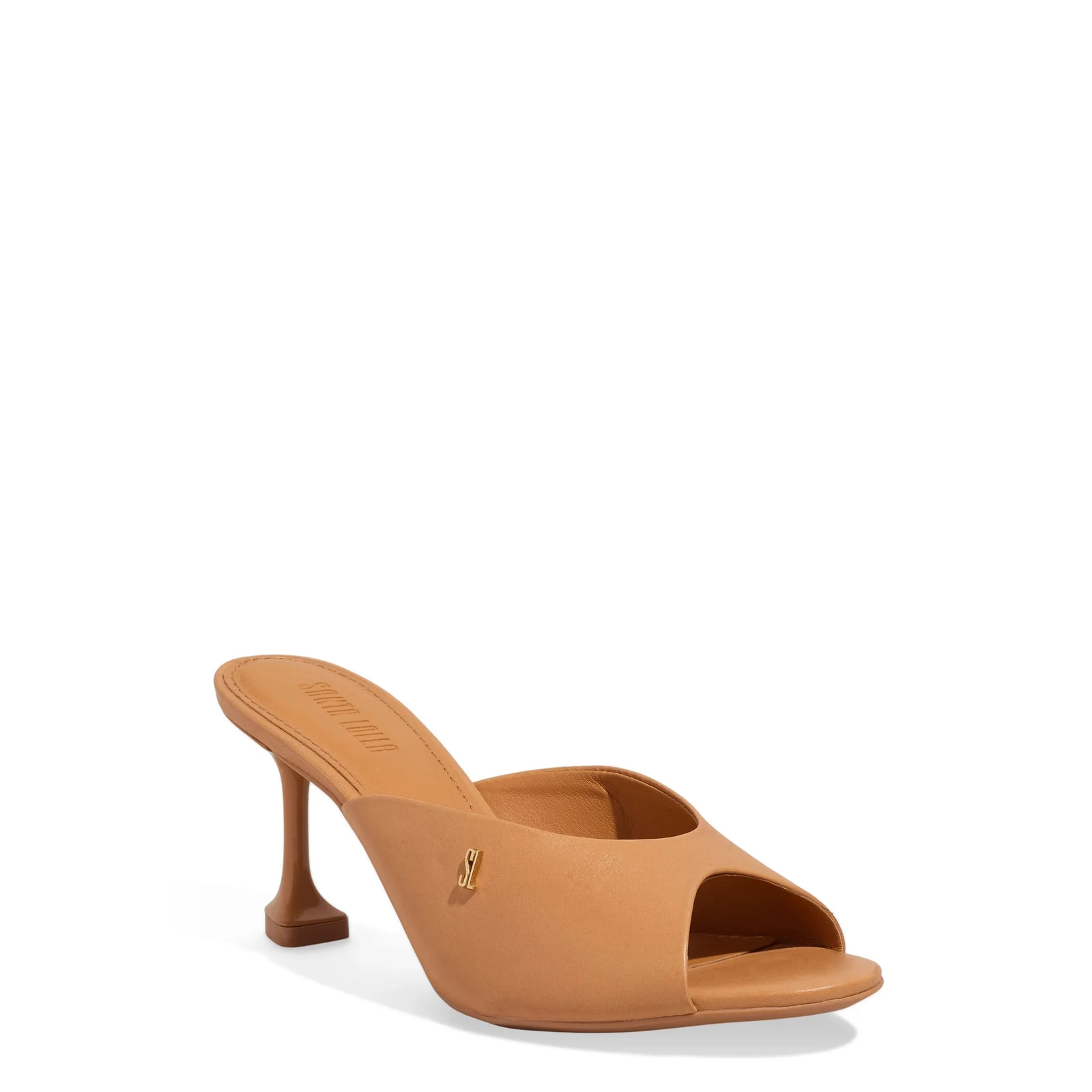 Mule Couro Pelica Soft Salto Taça Marrom Doce De Leite - vista 2 de 3