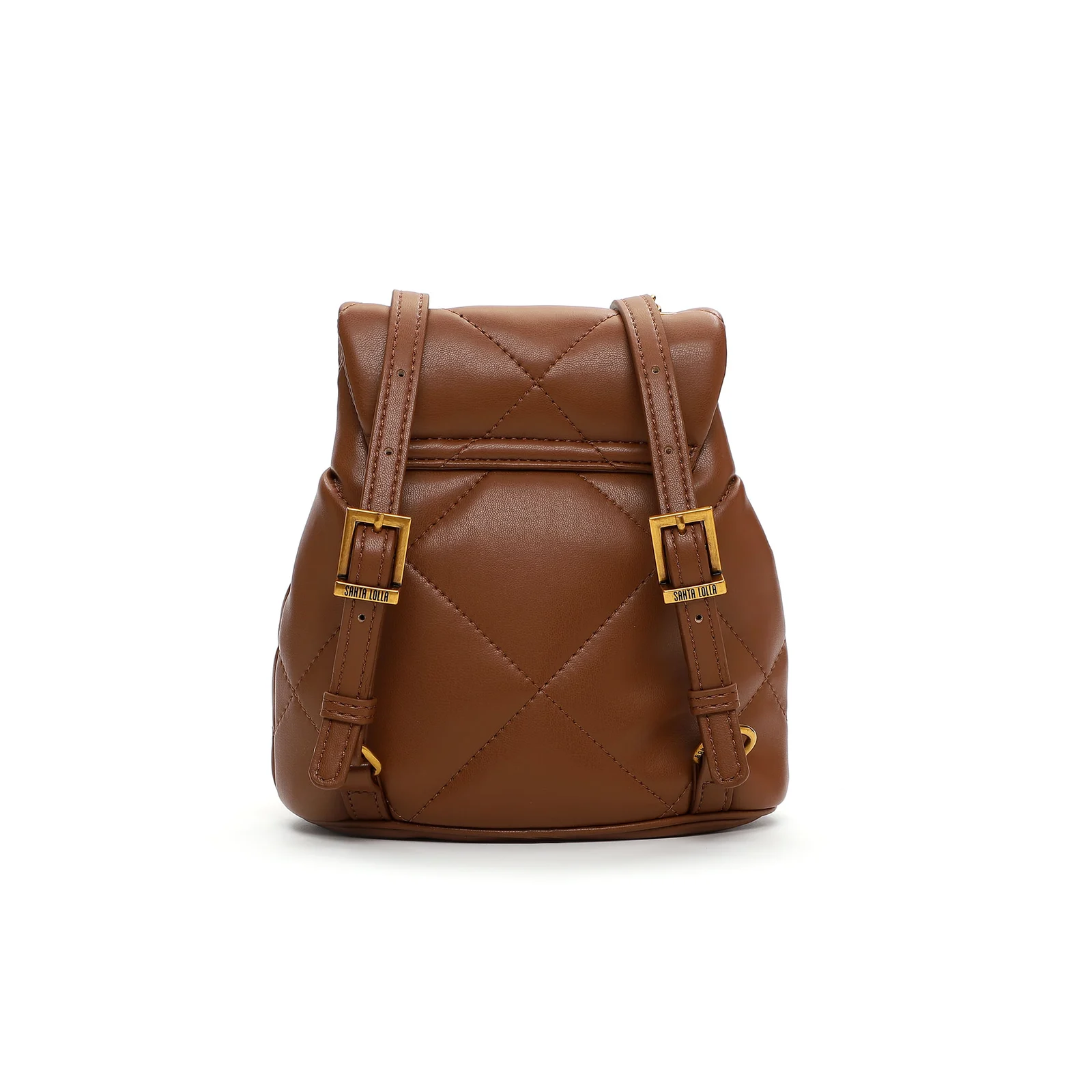 Mochila Mini Soft Acolchoada Marrom - vista 3 de 5