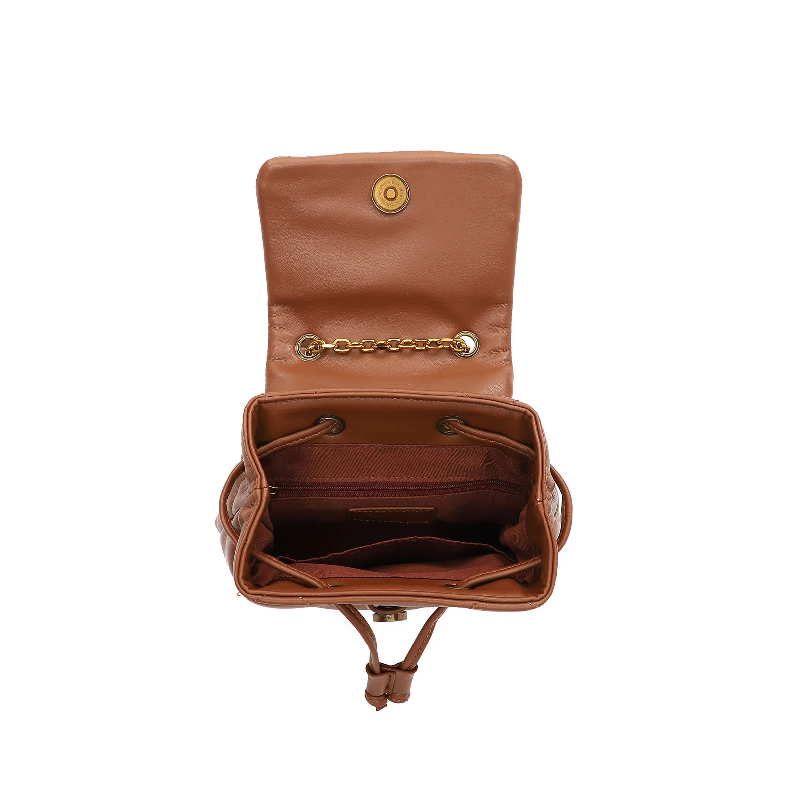 Mochila Mini Soft Acolchoada Marrom - vista 5 de 5