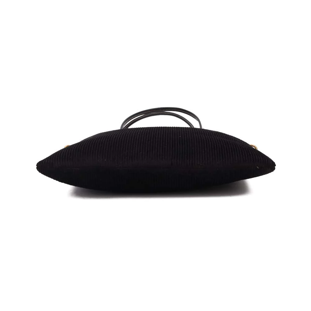 Bolsa Shopper Grande Veludo Cotelê Preto - vista 6 de 7