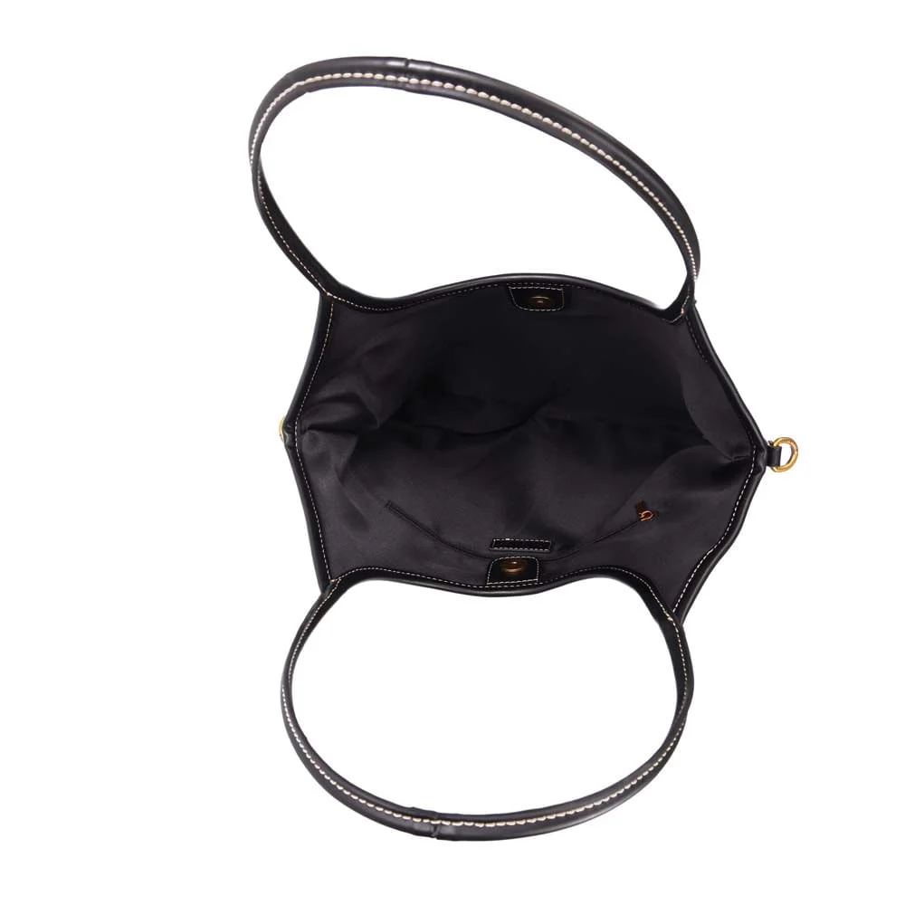Bolsa Shopper Grande Veludo Cotelê Preto - vista 7 de 7