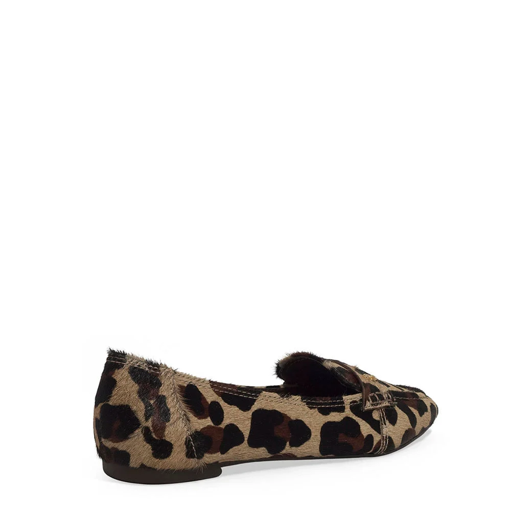Mocassim Couro Estampa Pelo Onça Animal Print - vista 4 de 5