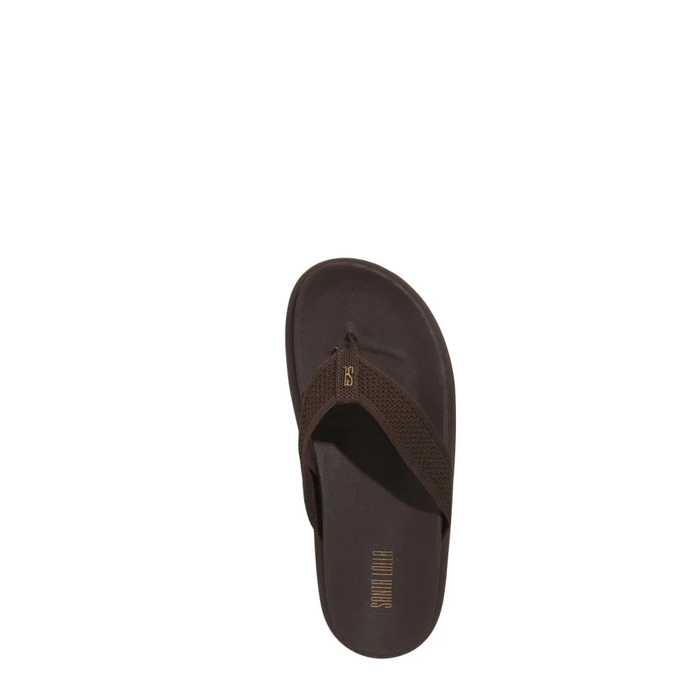Chinelo Flip Flop Plataforma Borracha Marrom Cocoa - vista 4 de 5