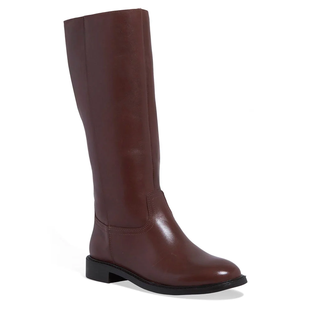 Bota Couro Confort Montaria Marrom Dark - vista 2 de 3