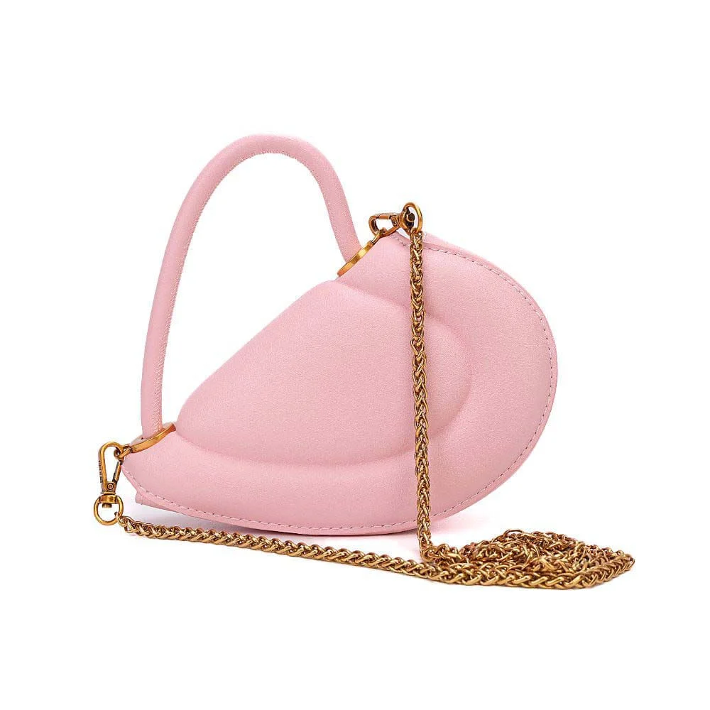 Bolsa Mini Com Caixa Soft Meio Coração Rosa Blossom Alça Transversal - vista 5 de 9