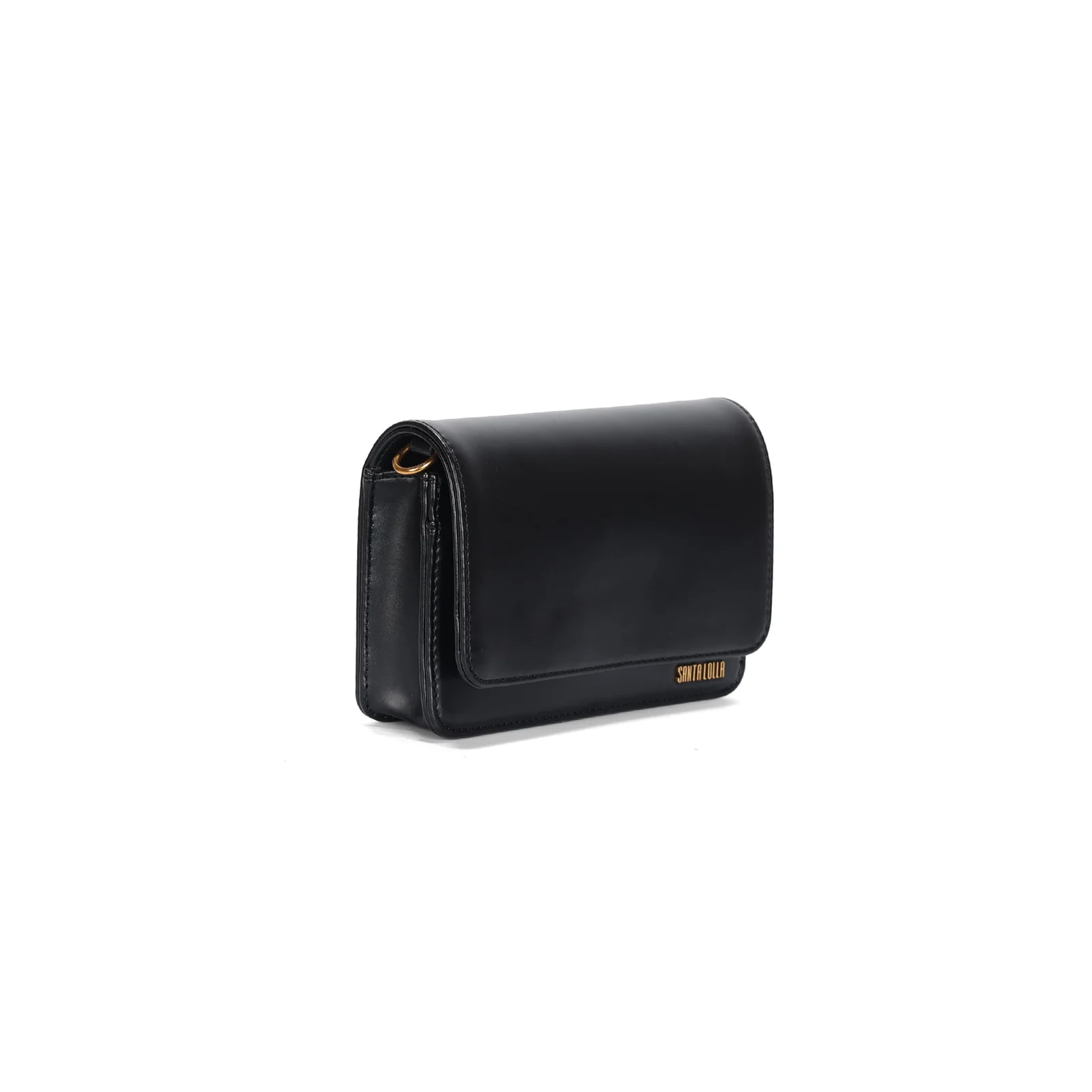 Bolsa Pequena Soft Liso Preto Transversal - vista 2 de 3