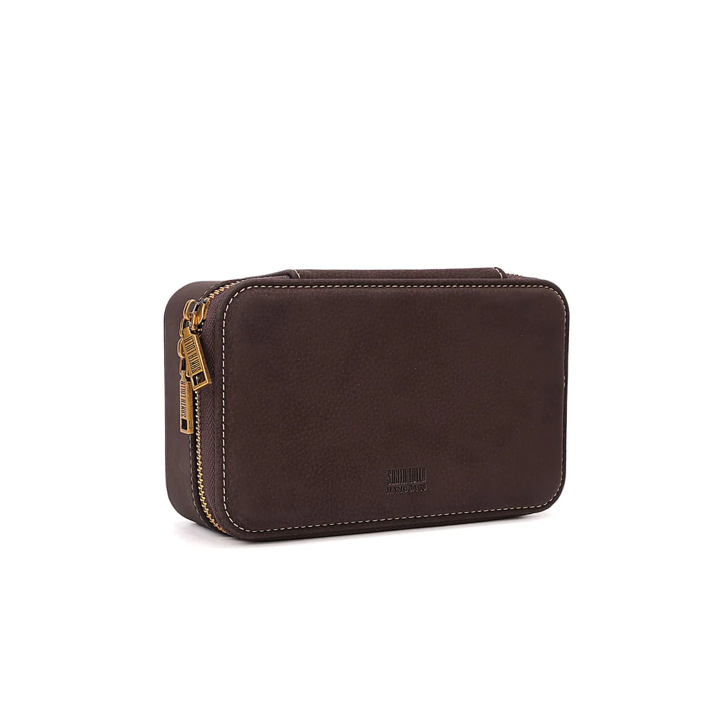 Porta Joias Material Nobuck Marrom Dark - vista 2 de 6