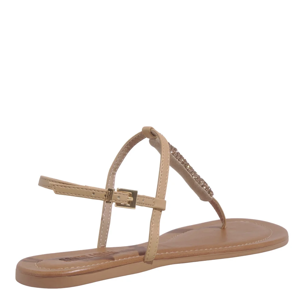 Rasteira Napa Soft Bege Palha - vista 3 de 6
