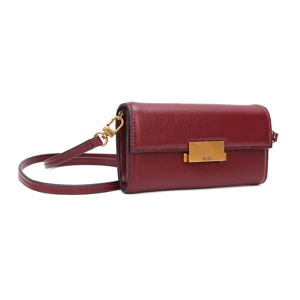 Bolsa Carteira Pequena Soft Roxo Berry Alça Transversal - vista 2 de 7