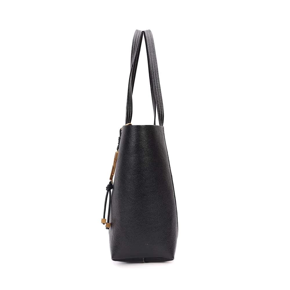 Bolsa Tote Média Floater Preto Alça Longa - vista 4 de 7